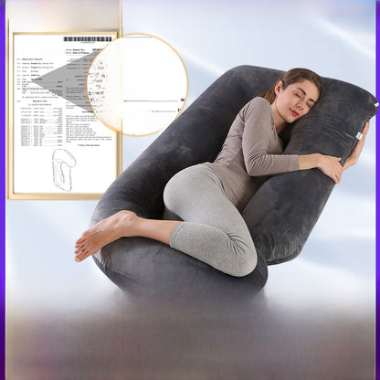 Ergonomic J-Shaped Pregnancy Pillow